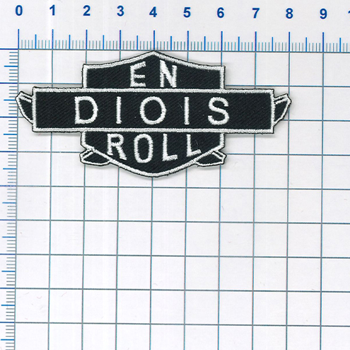 Proof of the embroidered patch EN DIOIS ROLL