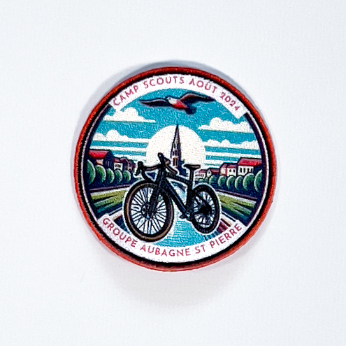 Embroidered sublimated patch for Bicycle Scout Camp