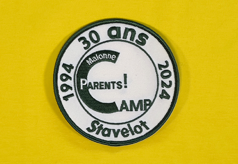 Embroidered patches for Parents' Camp Malonne