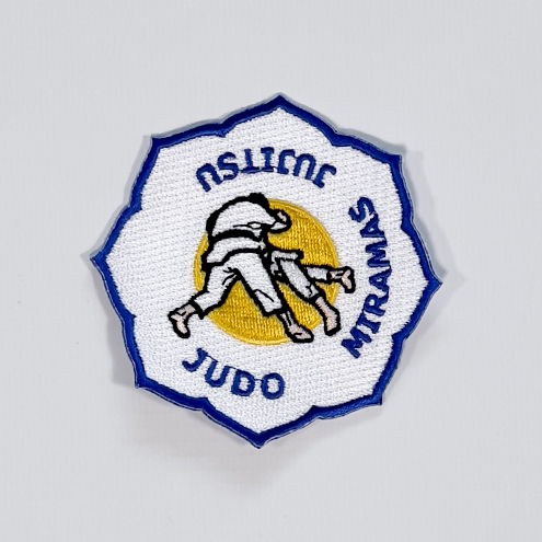 Embroidered patch for the judo and jujitsu club of Miram