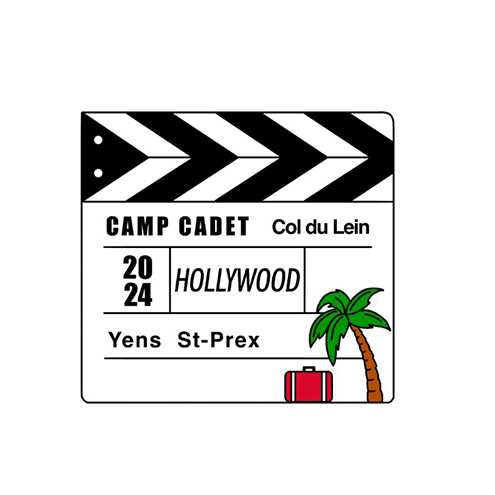 Hollywood theme cadet camp logo