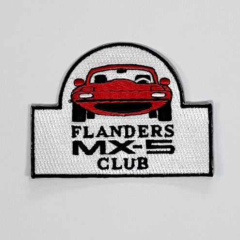 Patch to sew onto the outfits of the Flanders MX-5 Club members