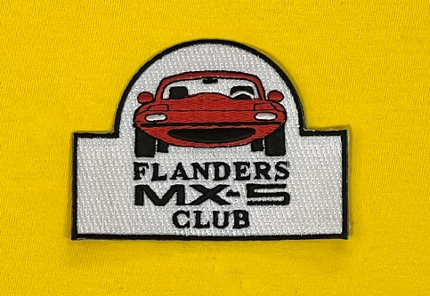 Embroidered patches for the Flanders MX-5 Club