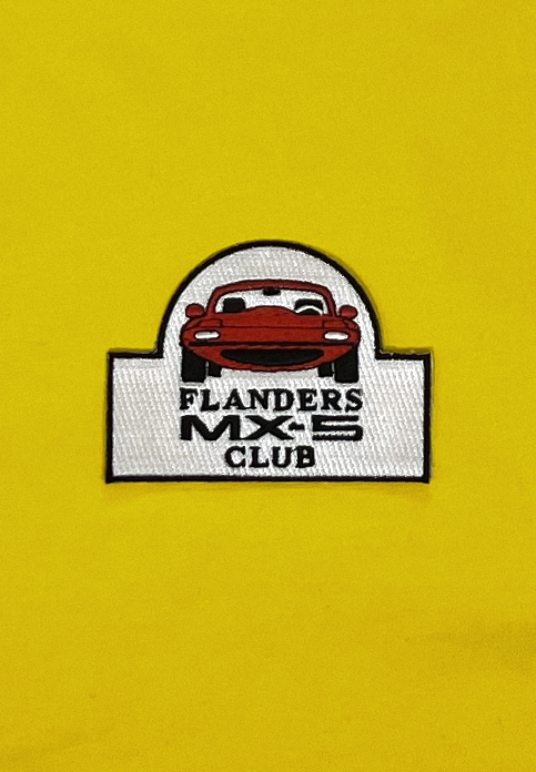 Embroidered patches for the Flanders MX-5 Club