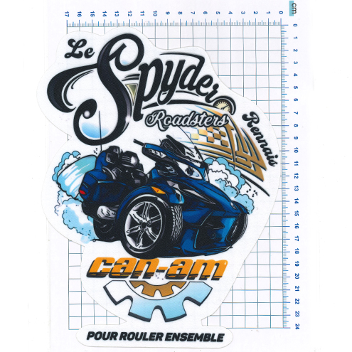 Approval proof for the sublimated patch Spyder Roadsters