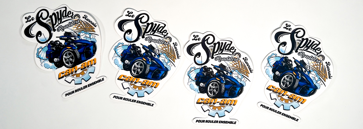 Combination of 100% sublimated patches for the Spyder Roadsters bikers club