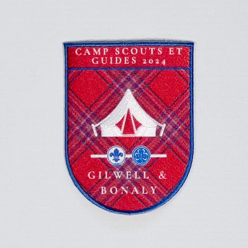 Sublimated embroidered patches for the Gilwell & Bonaly guides and scouts