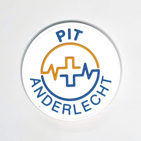 3D PVC emblem CHIREC Brussels.