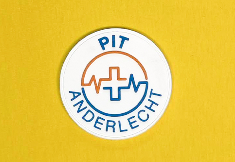 3D PVC emblems for the PIT team of CHIREC Brussels