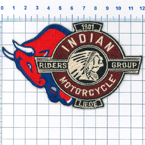 Approval for embroidered patch Indian Motorcycle Liège