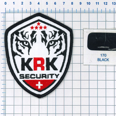 Proof for embroidered shield badges KRK Security