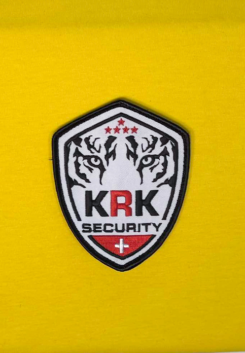 Embroidered Shield Badges for KRK Security Agents