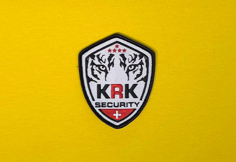 Embroidered Shield Badges for KRK Security Agents