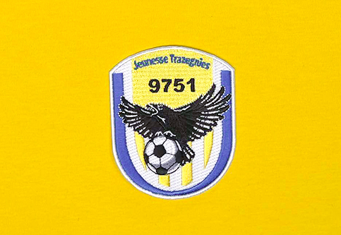 100% Embroidered Round Badges for the Jeunesse Trazegnies Football Club