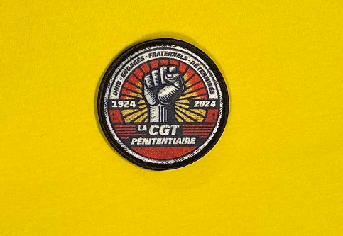 100% Embroidered/Subliamed Round Badges CGT Pénitentiaire