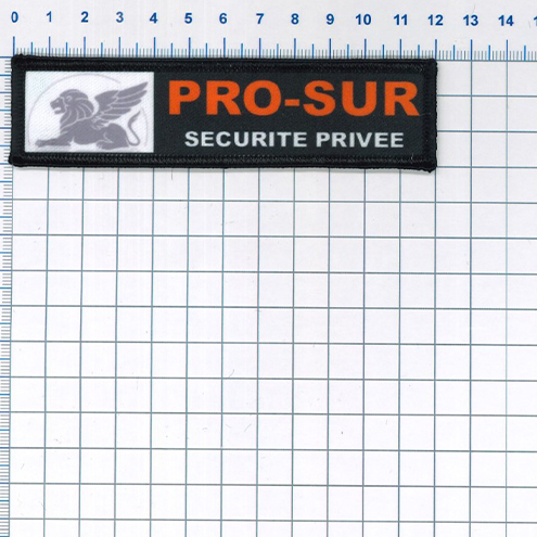 Proof of Print for Sublimated Patch Pro-Sur Securite Privée