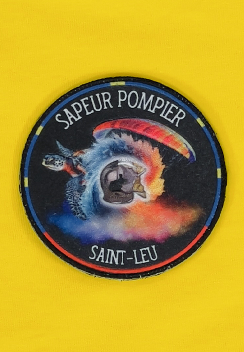 Sublimated patches for the Saint-Leu firefighters